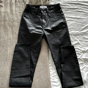 DL1961 coated leather black pants “No. 1 Trimtone” - 25